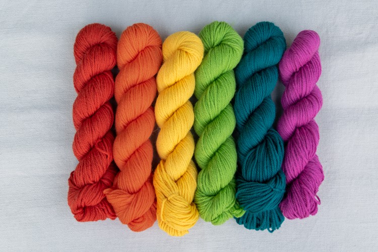 Rainbow Knit Beanie Yarn