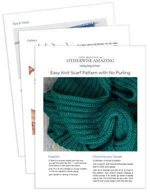 Beginner Knit Scarf Easy Free Knitting Pattern - PurlsAndPixels