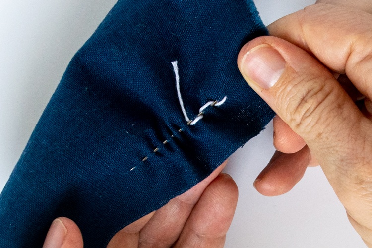 sashiko stitching sew down tail